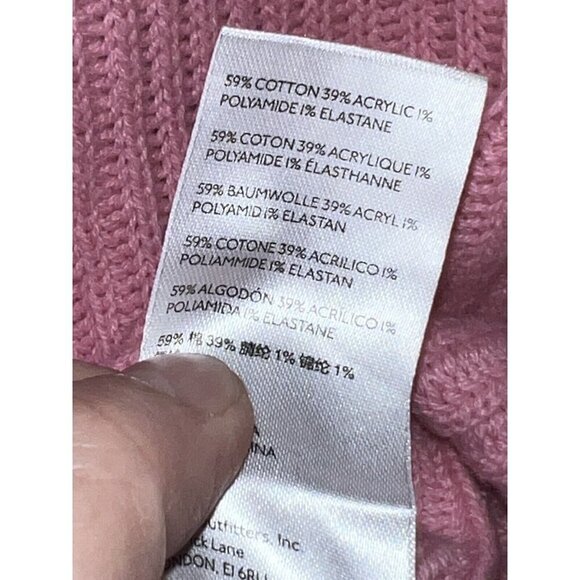 BDG Urban Outfitters Pink Cotton Blend Knit Oversized Cardigan Sweater Sz S - Picture 12 of 13